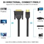 Кабель мультимедійний HDMI M to DVI M 2.0m 4K60Hz black Vention (ABFBH)