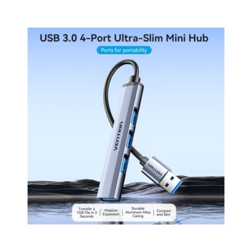 Концентратор Vention USB 3.0 to 1xUSB 3.0 + 3xUSB 2.0 0.15m gray (CKOHB)