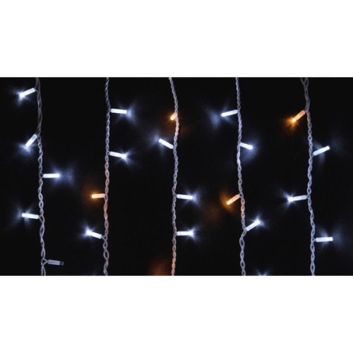 Гірлянда Delux ICICLE 108LED 2x1 м Жовтий flash Білий/Білий IP44 (90015177)