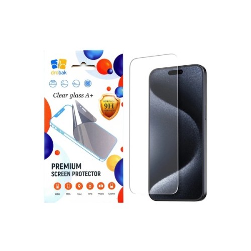 Скло захисне Drobak Clear glass A+ Apple iPhone 17 / 17 Pro / 16 Pro (151575)