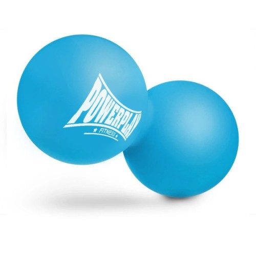 Масажний м'яч PowerPlay PP-4355 Silicone Lacrosse Peanut Ball (6.3х12.6см) Синій (PP-4355_Blue)