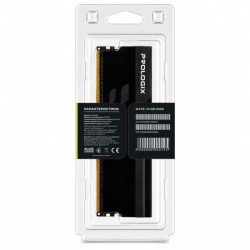 Модуль пам'яті для комп'ютера DDR4 8GB 3200 MHz Onyx Black RGB Prologix (PRO8GB3200YBR4)