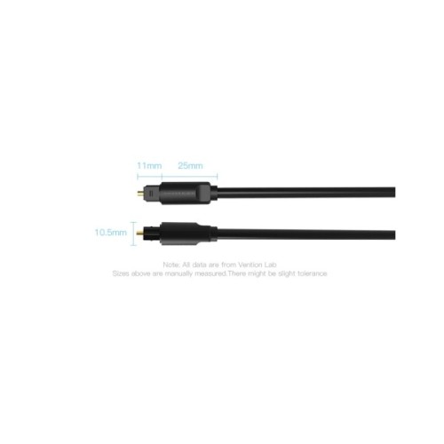 Кабель мультимедійний Optical Toslink 2.0m black Vention (BAEBH)