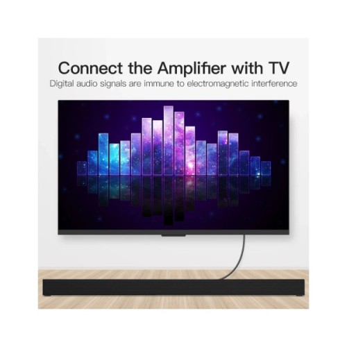 Кабель мультимедійний Optical Toslink 2.0m black Vention (BAEBH)