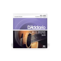 Струни для гітари D'Addario 80/20 Bronze Custom Light (11-52) (EJ13)