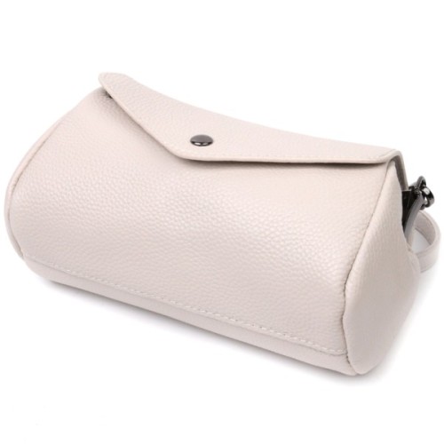 Сумка Vintage Шкіряна жіноча з трикутним клапаном Біла (22255)