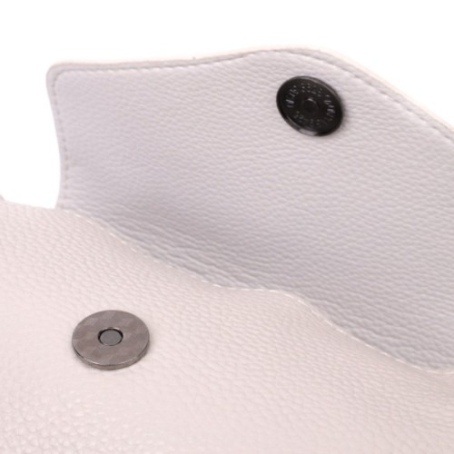 Сумка Vintage Шкіряна жіноча з трикутним клапаном Біла (22255)