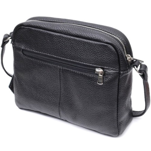 Сумка Grande Pelle Крос-боді з натуральної шкіри Чорна (11651)