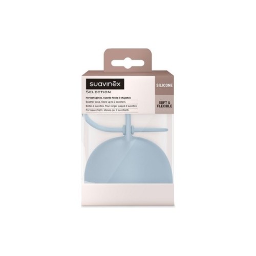 Контейнер для пустушок Suavinex Colour Essence, силіконовий, блакитний (401537)