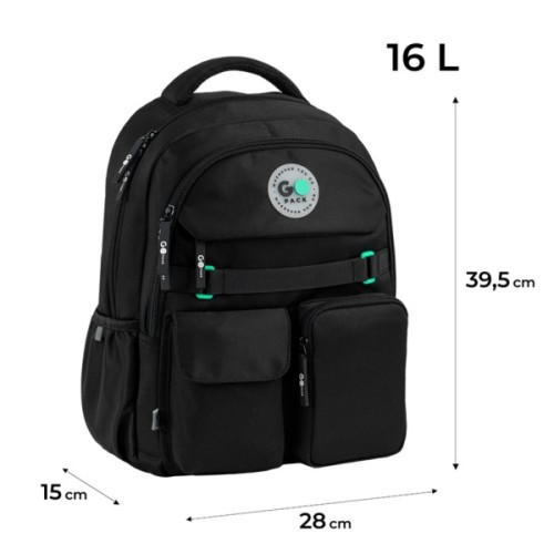 Рюкзак шкільний GoPack Education 183 чорний (GO26-183M-3)