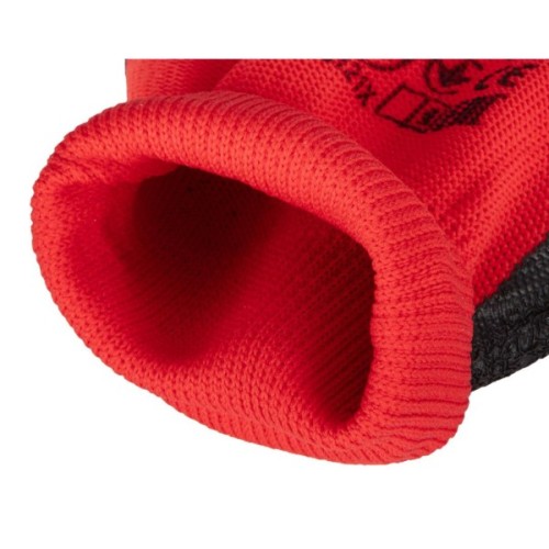 Захисні рукавиці Neo Tools комплект 12шт, поліестер з латексним покриттям, р.10, червоно-чорний (97-645-10)