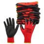 Захисні рукавиці Neo Tools комплект 12шт, поліестер з латексним покриттям, р.10, червоно-чорний (97-645-10)