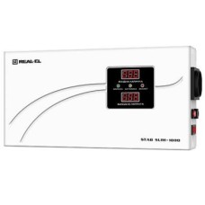 Стабілізатор напруги REAL-EL STAB SLIM-1000, white (EL122400007)