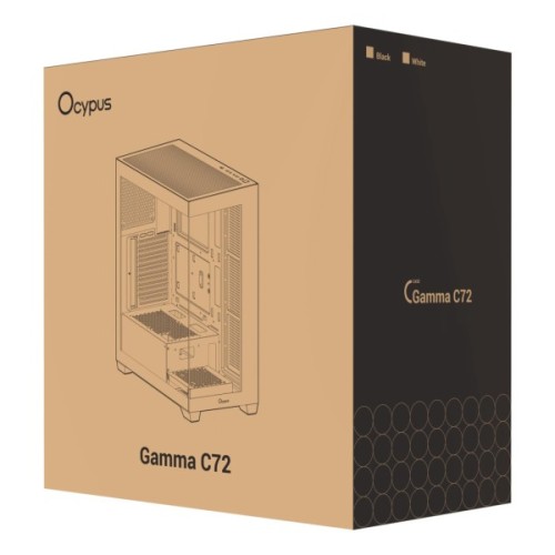 Корпус для ПК OCYPUS GAMMA C72 WH (GAMMA-C72-WHD000XX-GL)