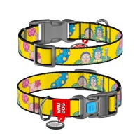 Нашийник для тварин WAUDOG Nylon з QR паспортом "Рік і Морті 1" пластиковий фастекс XXL (284-0280)