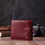 Гаманець ST Leather З натуральної шкіри Бордовий (22554)