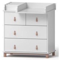 Комод-пеленатор Angelo Glori з органайзером (ручки мокко) 90х51х90 (30004)