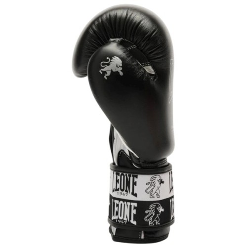 Боксерські рукавички Leone GN208 Iconic Black 16 унцій (бинти в комплекті) (GN208_Black_16oz)
