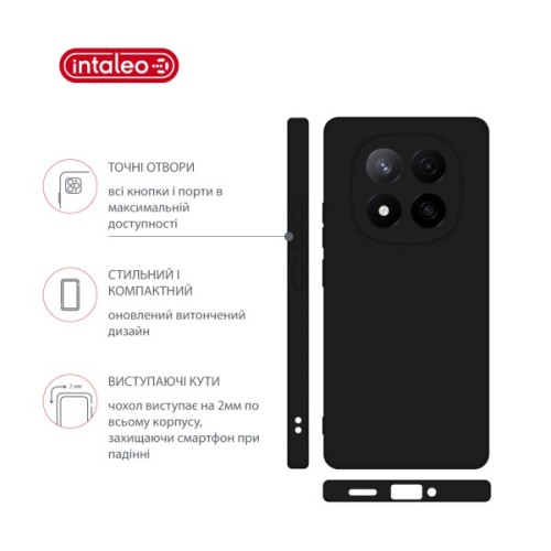 Чохол до мобільного телефона Intaleo Silicone Xiaomi Redmi Note 14 Pro Plus Black (1283126617287)