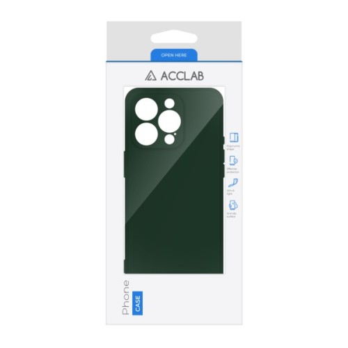 Чохол до мобільного телефона ACCLAB SoftShell Apple iPhone 16 Pro Max Dark Green (1283126611599)
