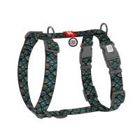 Шлея для собак WAUDOG H-подібна анатомічна Nylon з QR адресником "Луска" пластиковий фастекс S (343-0179)