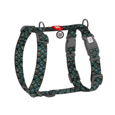 Шлея для собак WAUDOG H-подібна анатомічна Nylon з QR адресником "Луска" пластиковий фастекс S (343-0179)