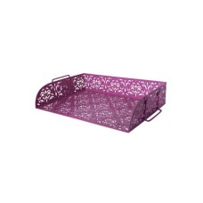 Лоток для паперів Buromax горизонтальний, BAROCCO, металевий, рожевий (BM.6253-10)