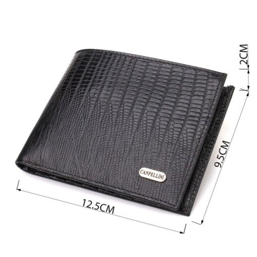 Портмоне Canpellini З натуральної шкіри Чорне (21868)
