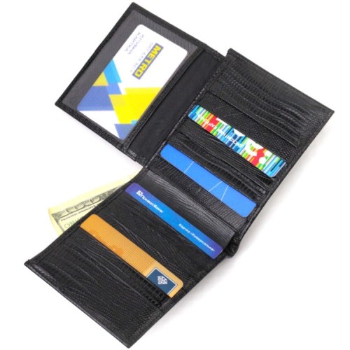 Портмоне Canpellini З натуральної шкіри Чорне (21868)