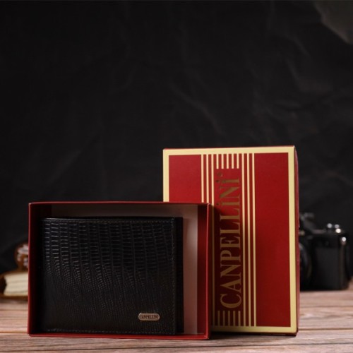 Портмоне Canpellini З натуральної шкіри Чорне (21868)