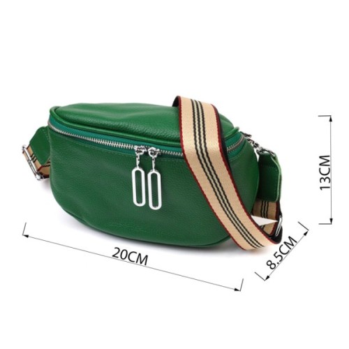 Сумка Vintage Жіноча через плече з натуральної шкіри Зелена (22124)