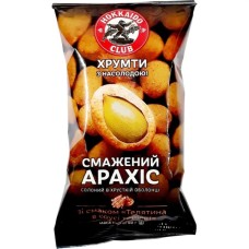 Горіхи Hokkaido Club Арахіс смажений солоний в хрусткій оболонці зі смаком телятини в соусі теріякі 60 г (4820172442455)
