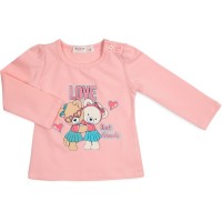 Футболка дитяча Breeze LOVE зз довгим рукавом (20846-86G-peach)