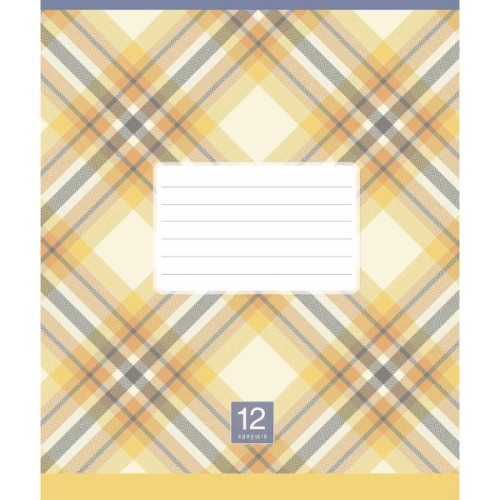Зошит Школярик Plaid pattern 12 аркушів лінія (012-3345L)