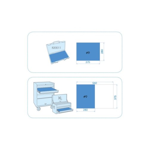 Набір інструментів KING TONY 1/2" - 1/4" подовжених ударних, Е-головки, трищітка (9-7540MR)