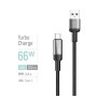 Дата кабель USB 2.0 AM to USB-C 2.0m 6A braided wire black ColorWay (CW-CBUC097-BK)