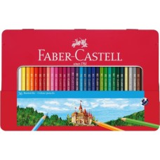 Олівці кольорові Faber-Castell Замок, 36 кольорів, у металевій коробці 115886 (26176)