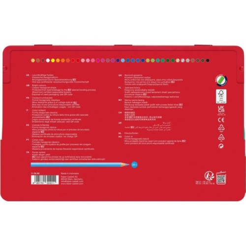 Олівці кольорові Faber-Castell Замок, 36 кольорів, у металевій коробці 115886 (26176)