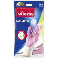 Рукавички господарські Vileda Sensitive Латексні Для делікатних робіт Розмір M (8001940003320)