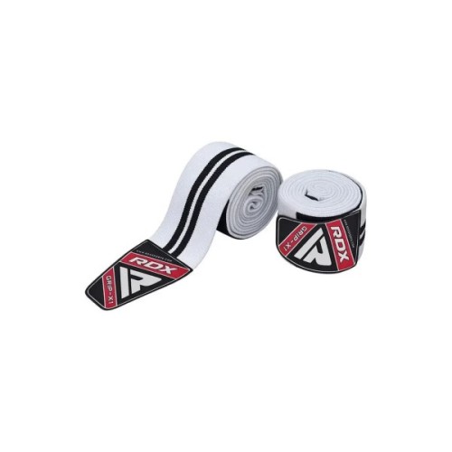 Бинт для спорту RDX на коліна K1 GYM Knee Wraps White/Black Plus (WAH-K1W+)