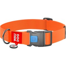Нашийник для тварин WAUDOG Waterproof з QR паспортом пластиковий фастекс XXL помаранчевий (25114)