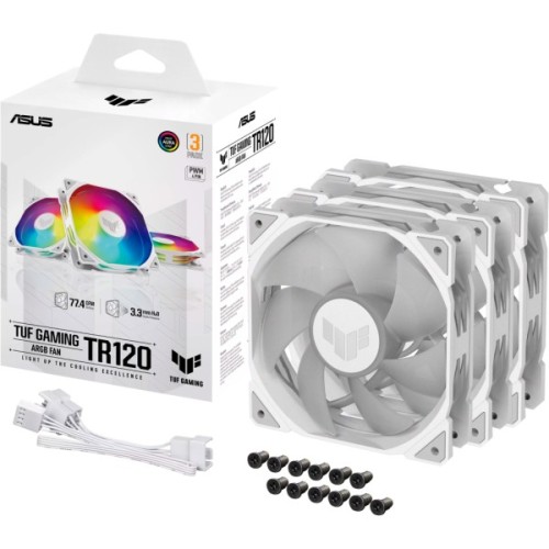 Кулер до корпусу ASUS TUF GAMING TR120 FAN ARGB WHITE 3IN1 (90DA0093-B09020)
