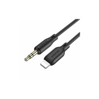 Кабель мультимедійний Lightning to 3.5mm M 1.0m silicone black BOROFONE (6941991101045)