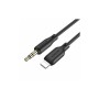 Кабель мультимедійний Lightning to 3.5mm M 1.0m silicone black BOROFONE (6941991101045)