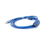 Дата кабель USB 2.0 AM/AF 1.5m ferrite transparent blue Voltronic (YT-AM/AF-1.5TBL)