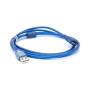 Дата кабель USB 2.0 AM/AF 1.5m ferrite transparent blue Voltronic (YT-AM/AF-1.5TBL)