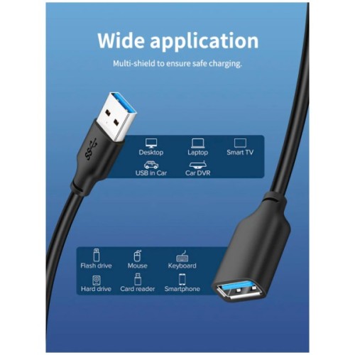 Дата кабель USB 3.0 AM/AF 2.0m Cabletime (CA915408)