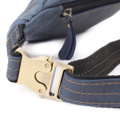 Сумка Shvigel З натуральної шкіри Синя (23123)