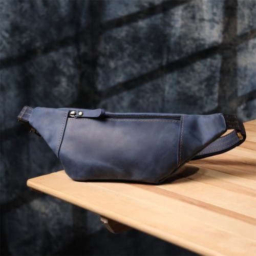 Сумка Shvigel З натуральної шкіри Синя (23123)