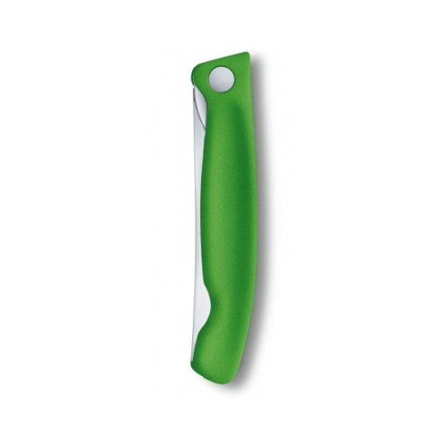 Кухонний ніж Victorinox SwissClassic Foldable Paring 11 см Serrated Green (6.7836.F4B)